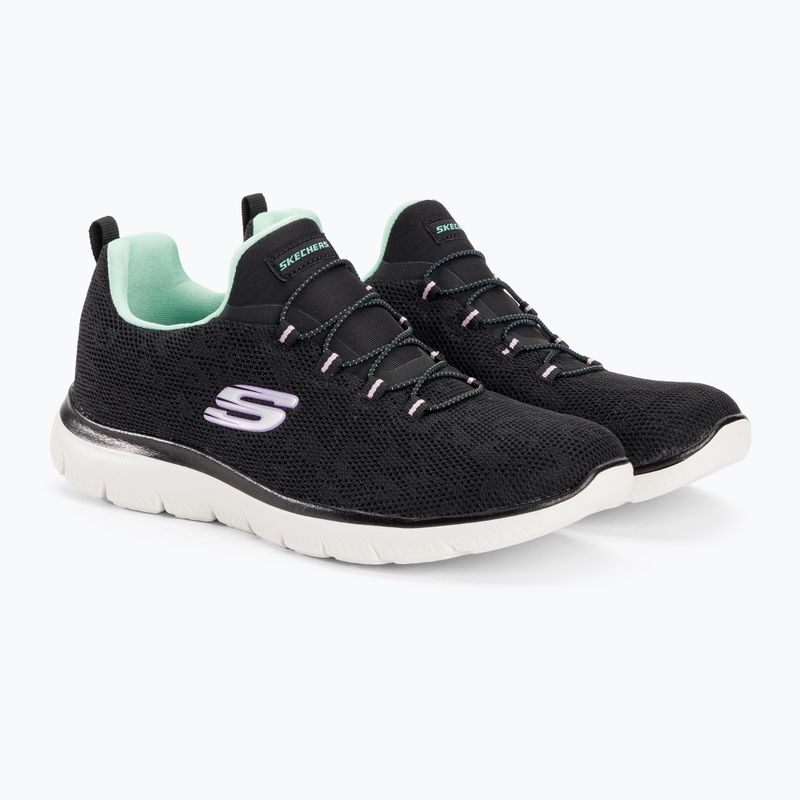 Дамски обувки за обучение SKECHERS Summits Leopard Spot black/aqua 4