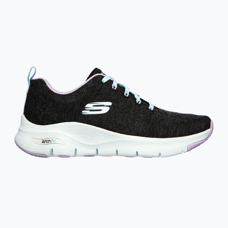 Дамски обувки за тренировка SKECHERS Arch Fit Comfy Wave black/lavender 8