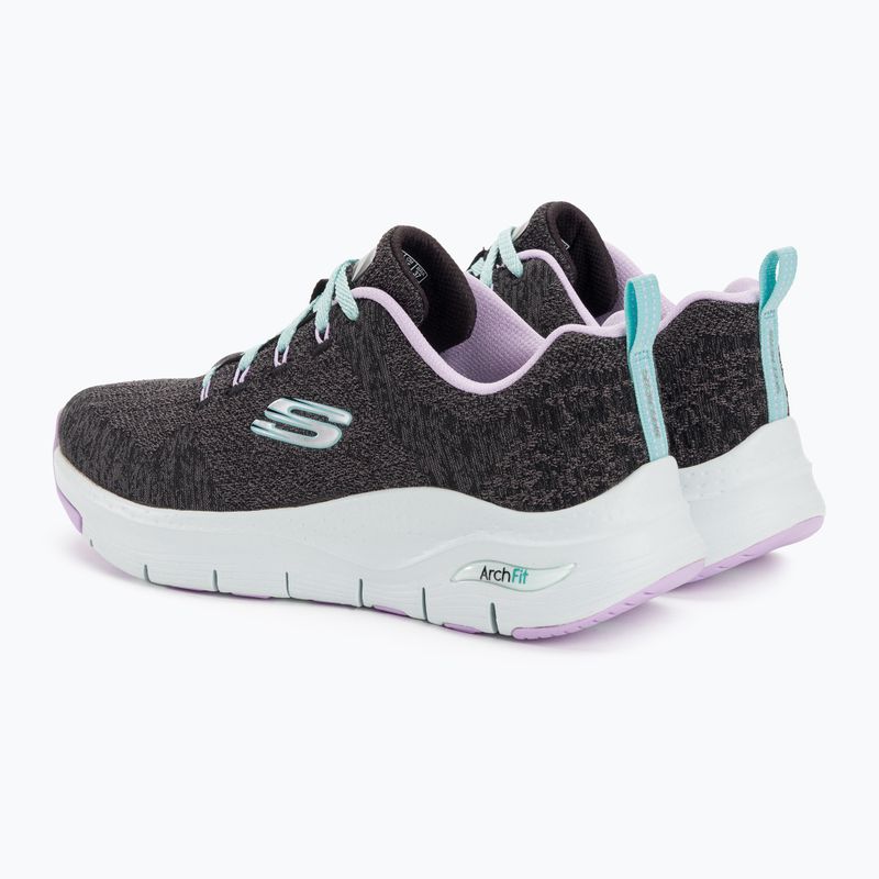 Дамски обувки за тренировка SKECHERS Arch Fit Comfy Wave black/lavender 3