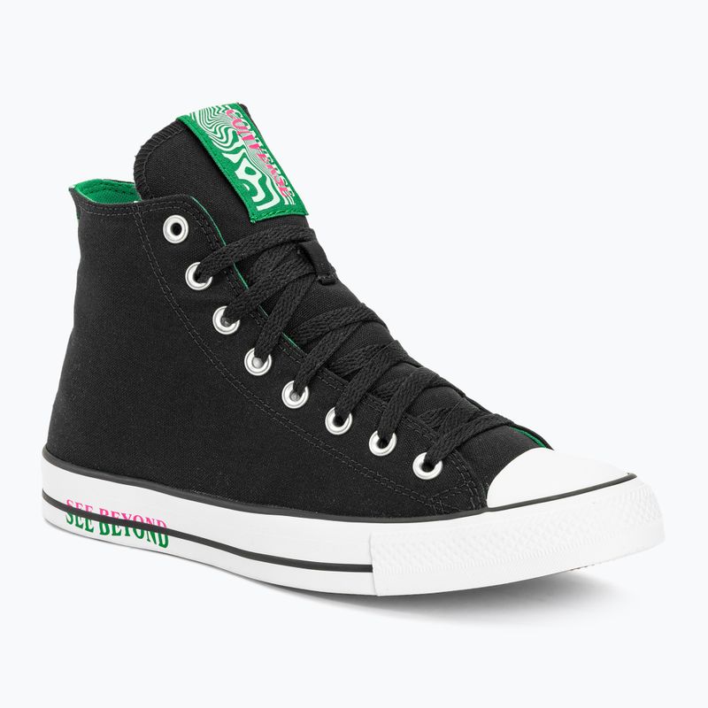 Converse Chuck Taylor All Star Hi черни/зелени/първични розови маратонки