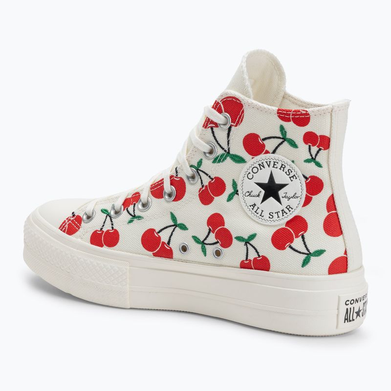 Дамски кецове Converse Chuck Taylor All Star Lift Platform Cherries Hi egret/red/green 3
