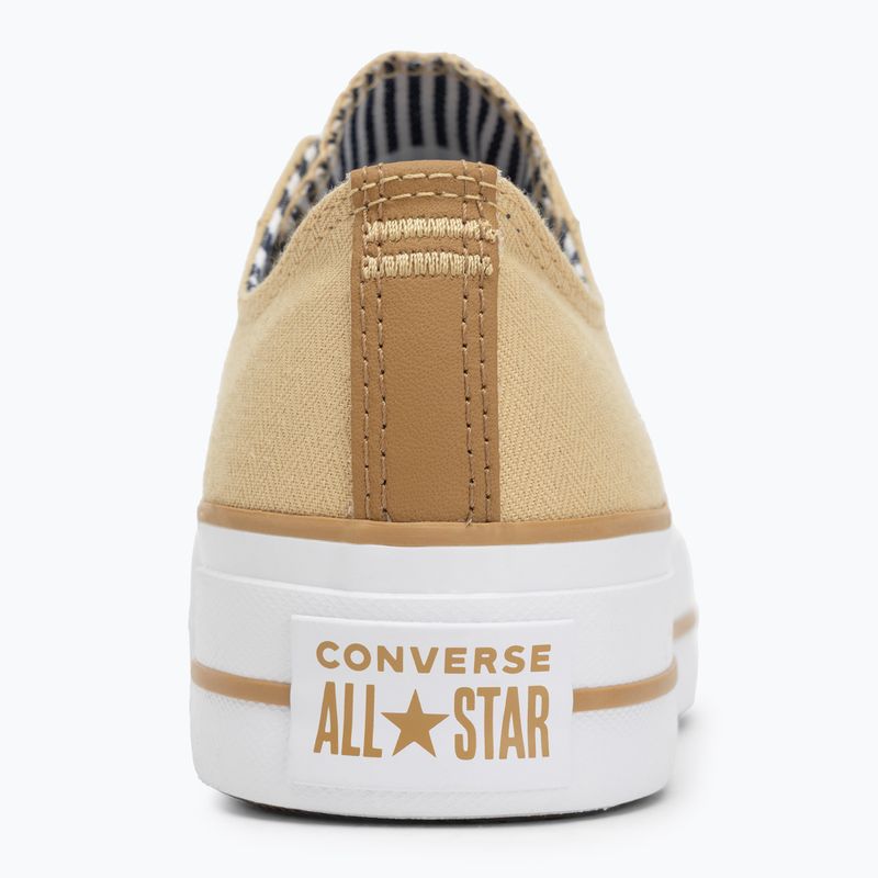 Converse дамски маратонки Chuck Taylor All Star Lift Platform Herringbone Stripe utility sunflower/trek tan 6