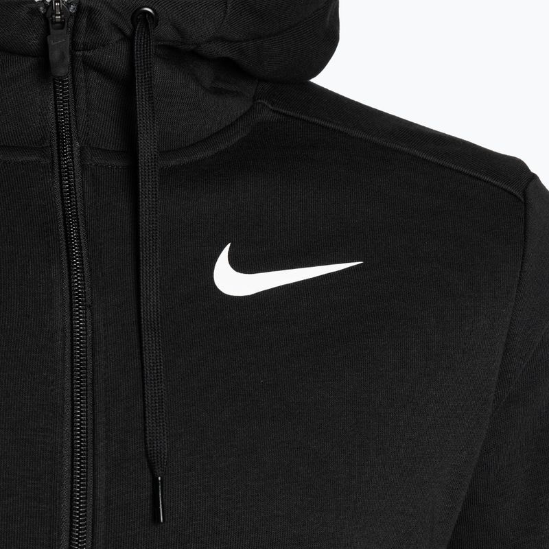 Мъжки суитшърт Nike Dri-Fit Hooded Fitness Full Zip Fleece black/white 3