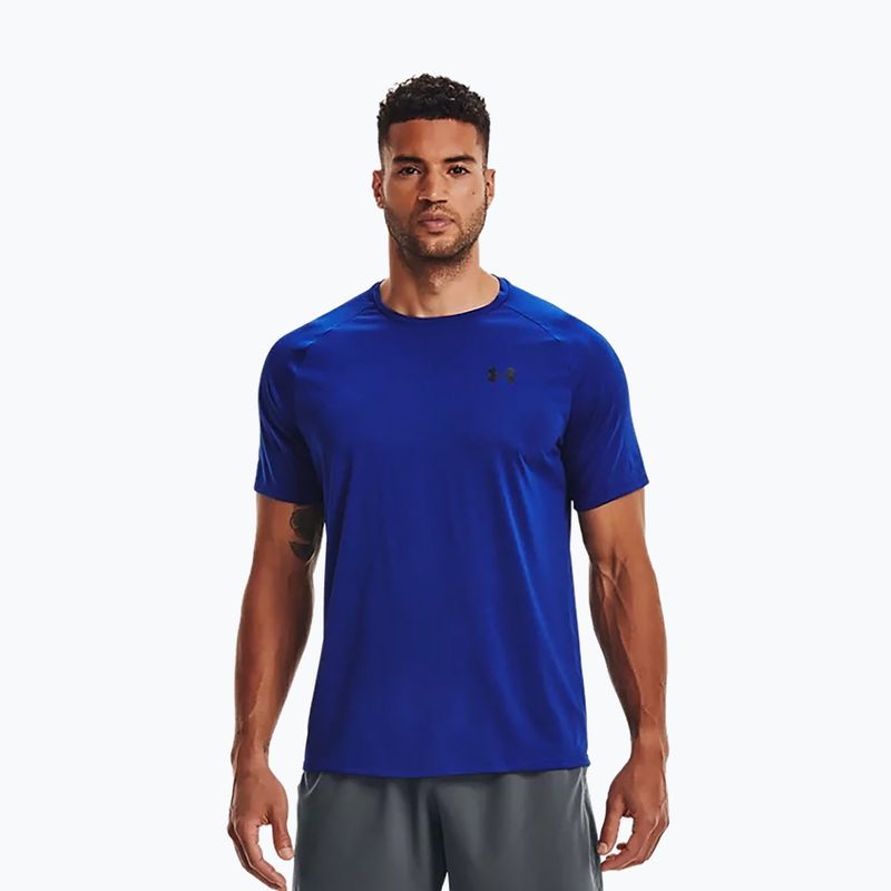 Мъжка тренировъчна тениска Under Armour UA Tech 2.0 SS Tee Новинарско синьо 1345317