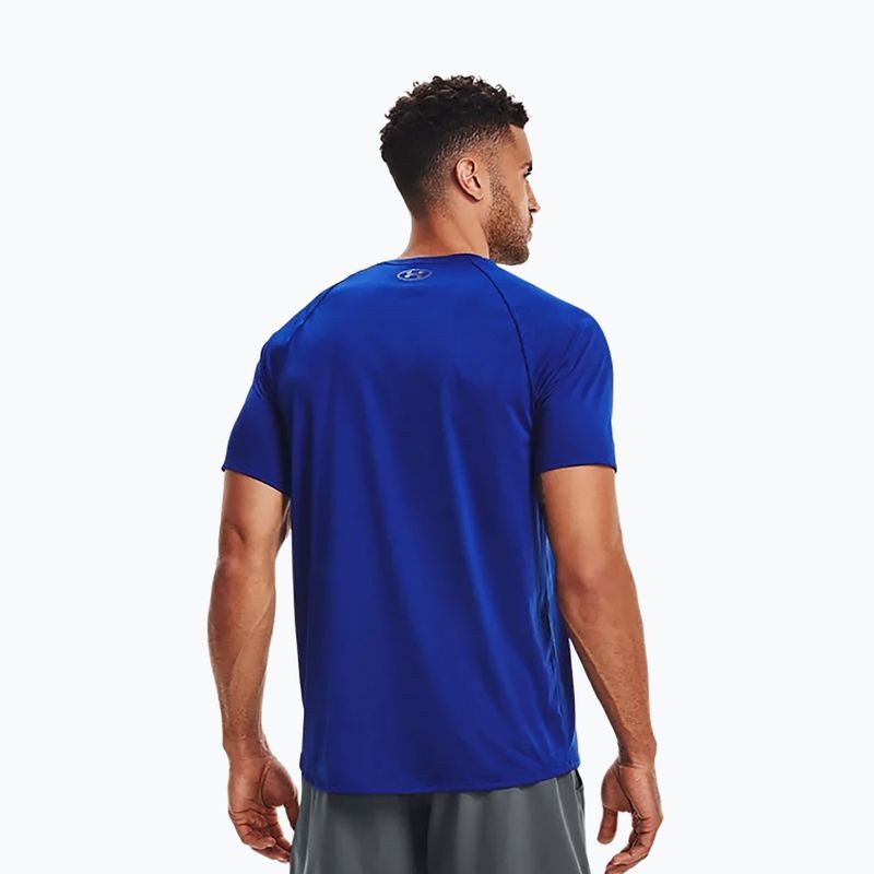 Мъжка тренировъчна тениска Under Armour UA Tech 2.0 SS Tee Новинарско синьо 1345317 3
