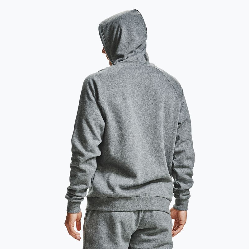 Мъжки суитшърт Under Armour Rival Hoodie pitch gray light heather/onyx white 5