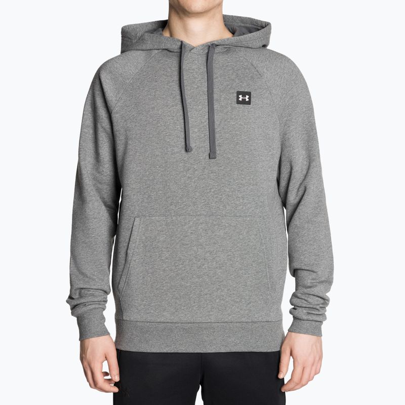 Мъжки суитшърт Under Armour Rival Hoodie pitch gray light heather/onyx white 2