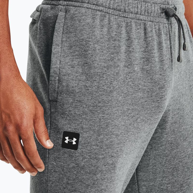 Мъжки тренировъчни панталони Under Armour Rival Fleece Joggers сив 1357128 4