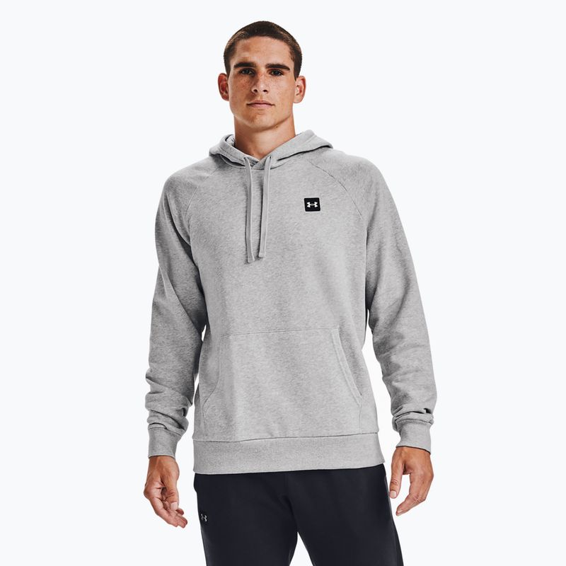 Мъжки суитшърт Under Armour Rival Hoodie mod gray light heather/black 2