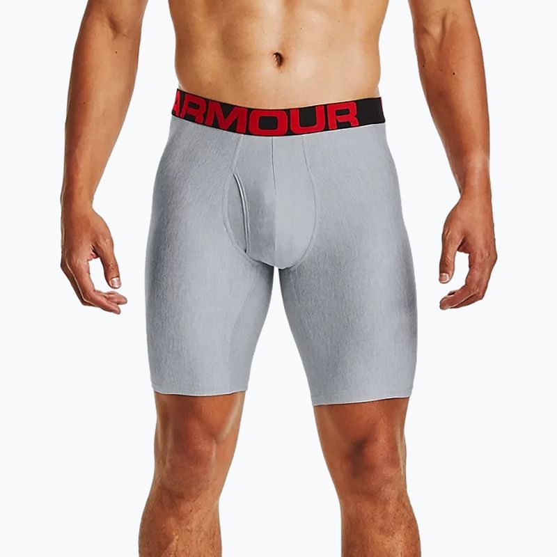 Мъжки боксерки Under Armour Ua Tech 9In 2-Pack сиви 1363622-011 11