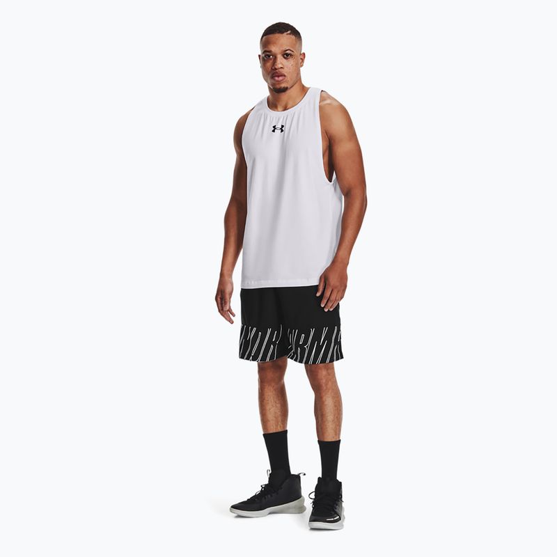 Under Armour Baseline Cotton Tank 100 мъжки баскетболен анцуг бяло и черно UAR-1361901100-100 2