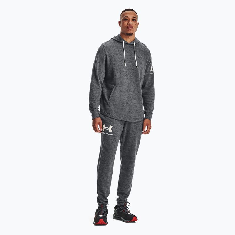 Мъжки панталони Under Armour Ua Rival Terry Jogger pitch gray light heather/onyx white 2