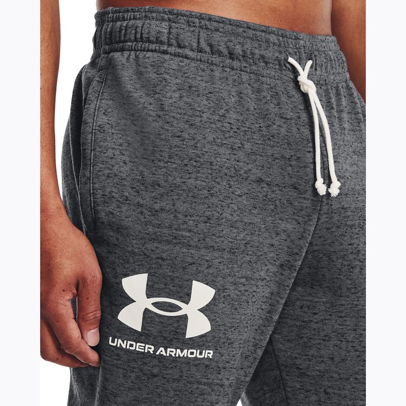 Мъжки панталони Under Armour Ua Rival Terry Jogger pitch gray light heather/onyx white 4