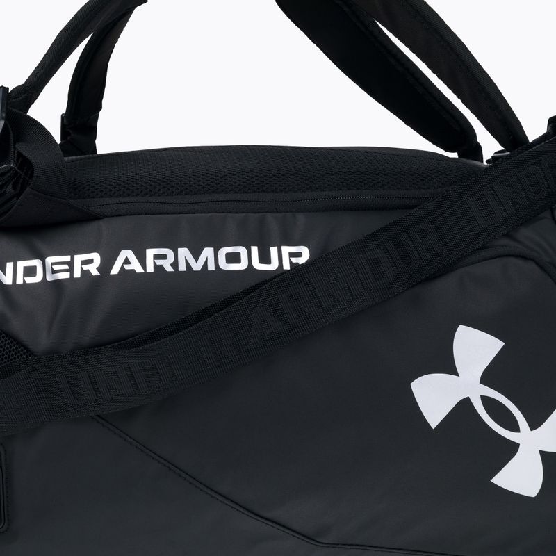 Under Armour Contain Duo Sm Дъфъл чанта за тренировки черна 1361225 4