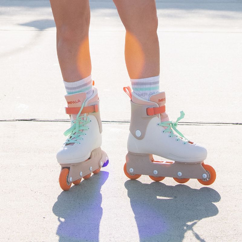 Дамски ролкови кънки IMPALA Lightspeed Inline Skate в бяло и бежово IMPINLINE1 14