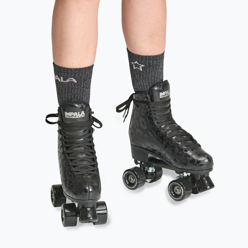 Дамски ролкови кънки IMPALA Quad Skate black leopard 6