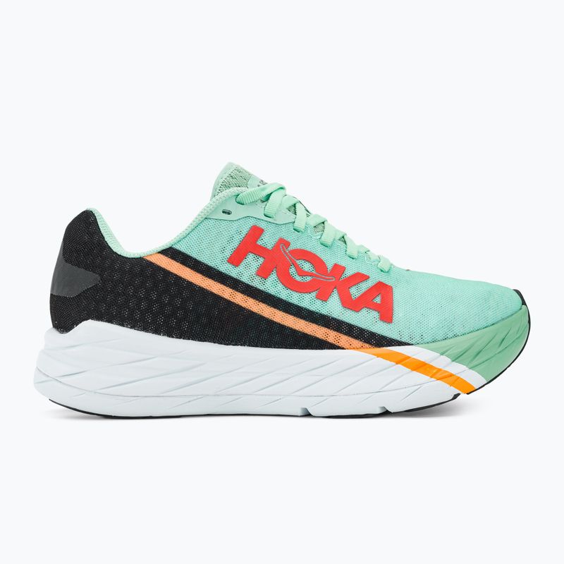 Обувки за бягане HOKA Rocket X в синьо/черно с яйчена черупка 3