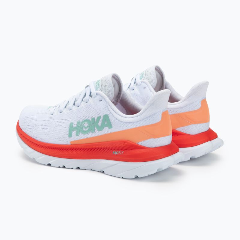 Дамски обувки за бягане HOKA Mach 4 white/fiesta 3