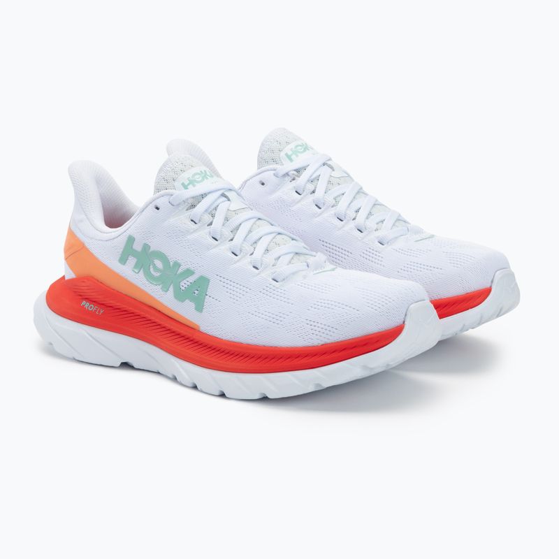 Дамски обувки за бягане HOKA Mach 4 white/fiesta 4
