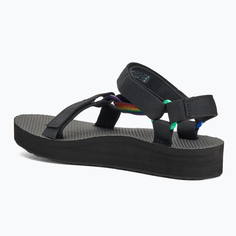 Дамски сандали Teva Midform Universal Pride black rainbow 3