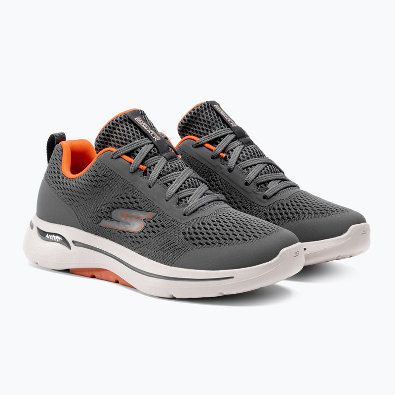 Мъжки обувки SKECHERS Go Walk Arch Fit Idyllic charcoal/white/orange 4