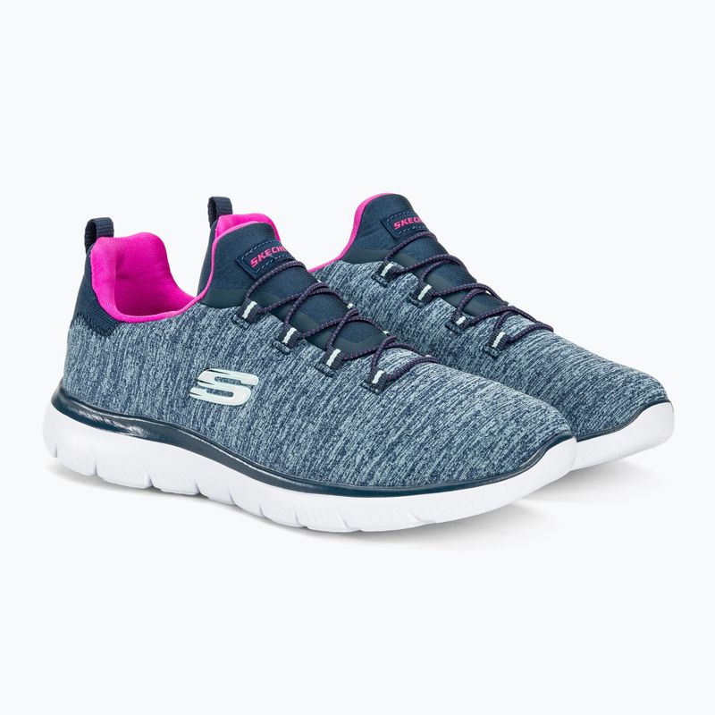 Дамски обувки SKECHERS Summits Quick Getaway navy/hot pink 4