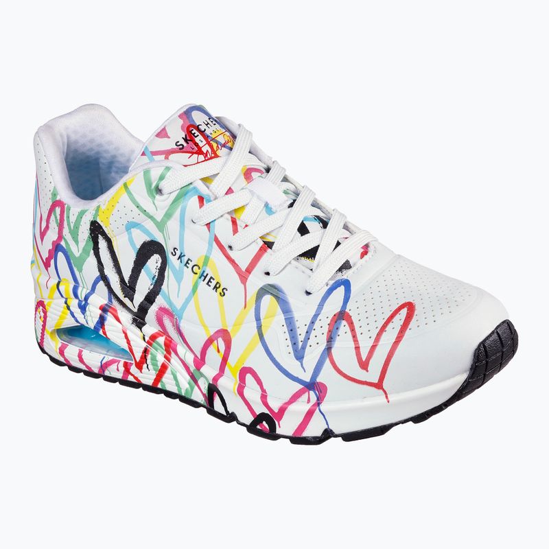 Дамски обувки SKECHERS JGoldcrown Uno Spread The Love white/multicolor 8