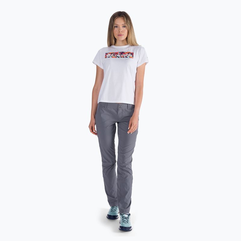 Дамска риза за трекинг Columbia Sun Trek Graphic white 1931753 2