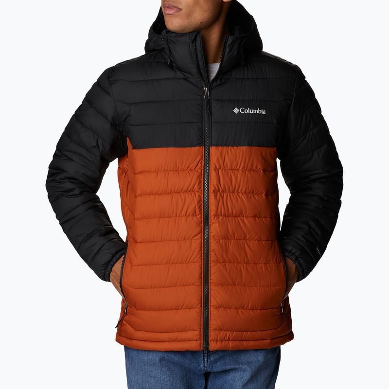 Пухено яке Columbia Powder Lite с качулка Orange/Black за мъже 1693931 6