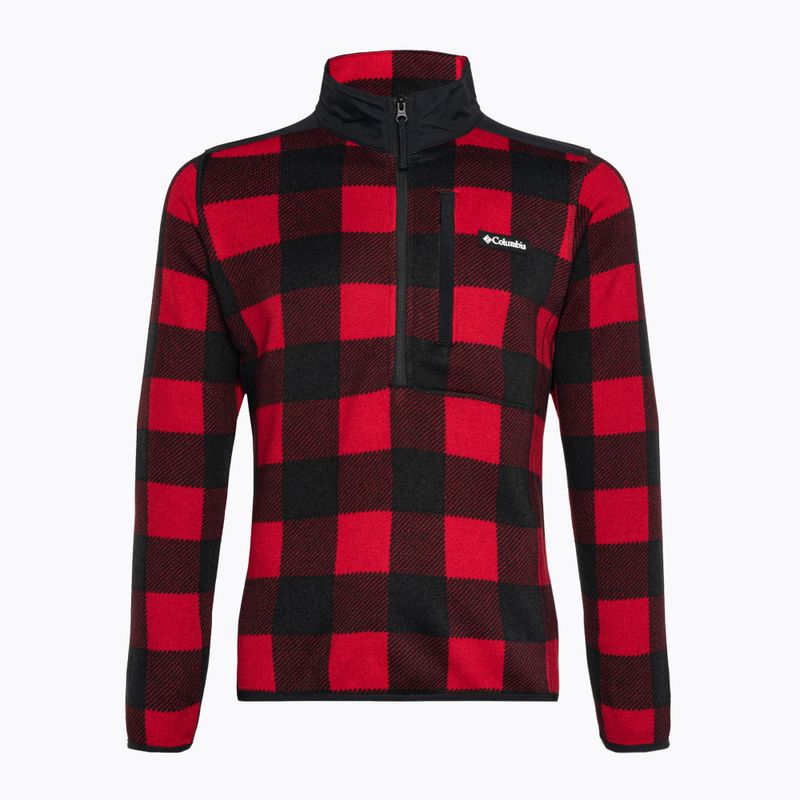 Columbia Sweater Weather II Printed mountain red check print мъжки потник за трекинг 5
