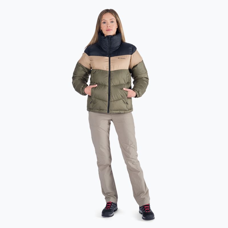 Columbia Puffect Color Blocked дамско пухено яке зелено 1955101 5