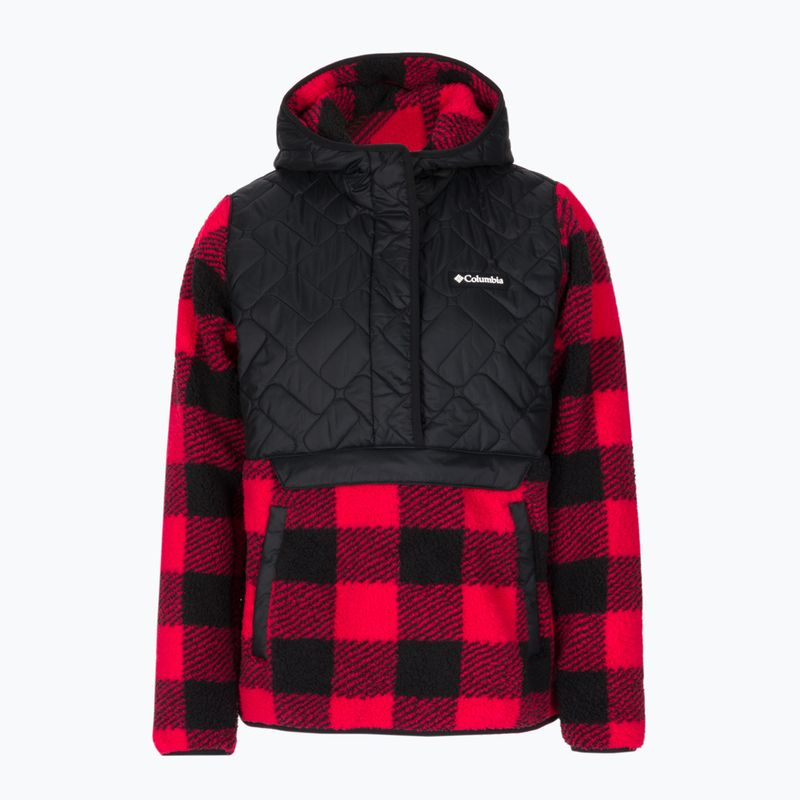 Дамски суитчър с качулка Columbia Sweet View Fleece Black/red lily check 8