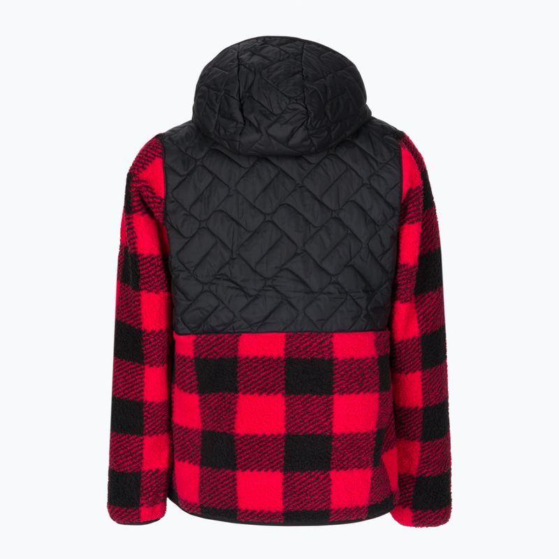Дамски суитчър с качулка Columbia Sweet View Fleece Black/red lily check 9