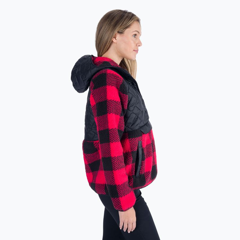 Дамски суитчър с качулка Columbia Sweet View Fleece Black/red lily check 2