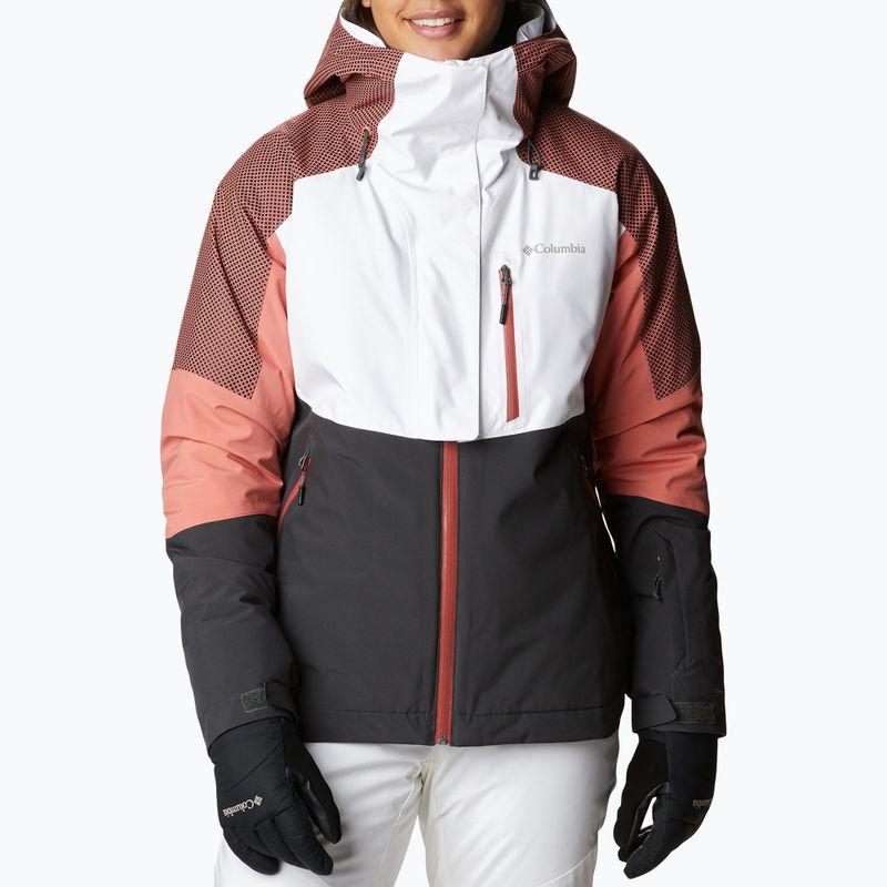 Дамско ски яке Columbia Snow Slab Blackdot черно и червено 2007551