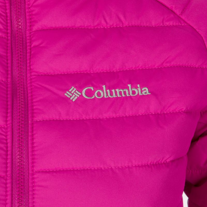Детско пухено яке Columbia Powder Lite с качулка Pink 1802931 3