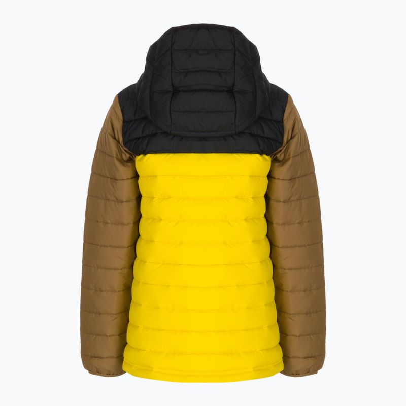 Детско пухено яке с качулка Columbia Powder Lite Black and Yellow 1802901 2