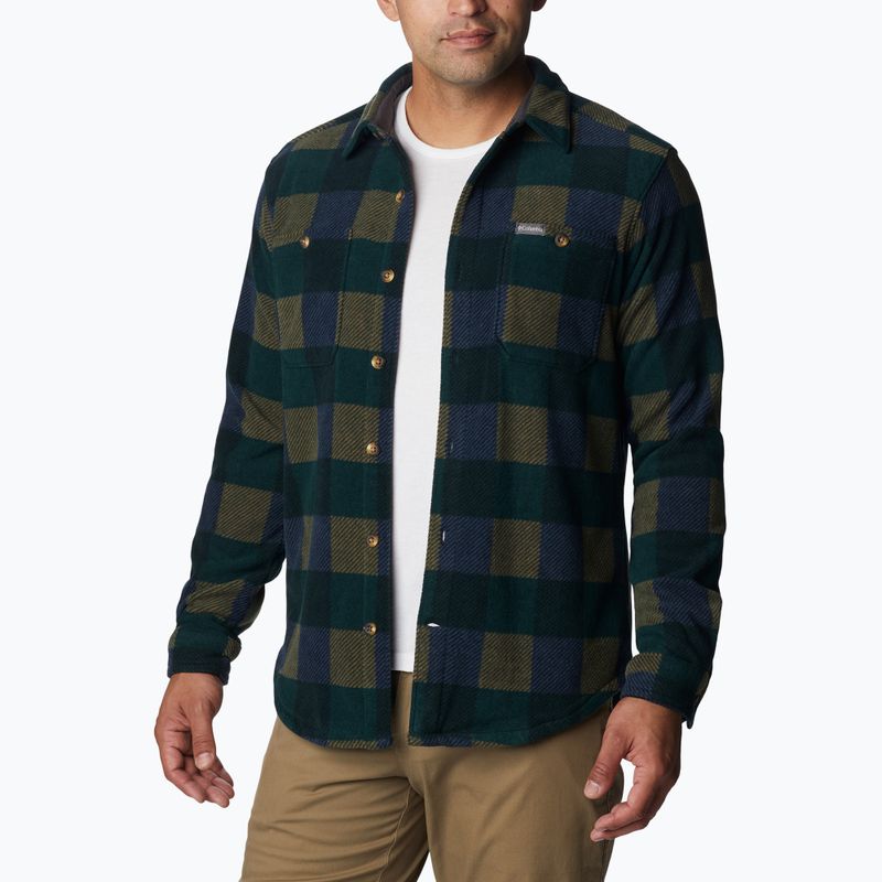 Мъжка риза Columbia Flare Gun Fleece зелена/зелена 1866624 4