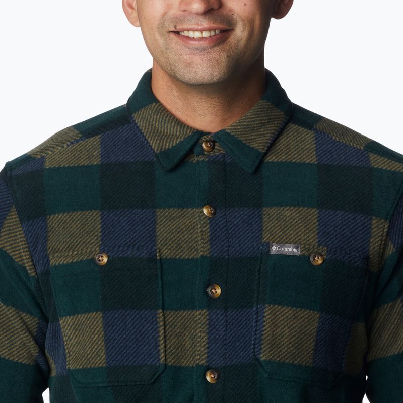 Мъжка риза Columbia Flare Gun Fleece зелена/зелена 1866624 5