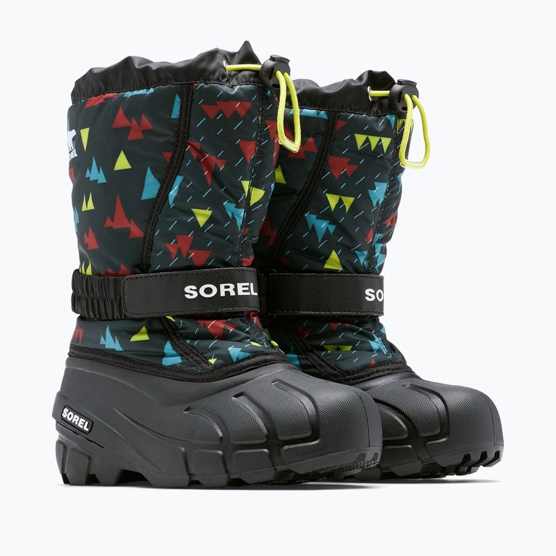 Sorel Flurry Print Boys черни/черни детски ботуши за сняг