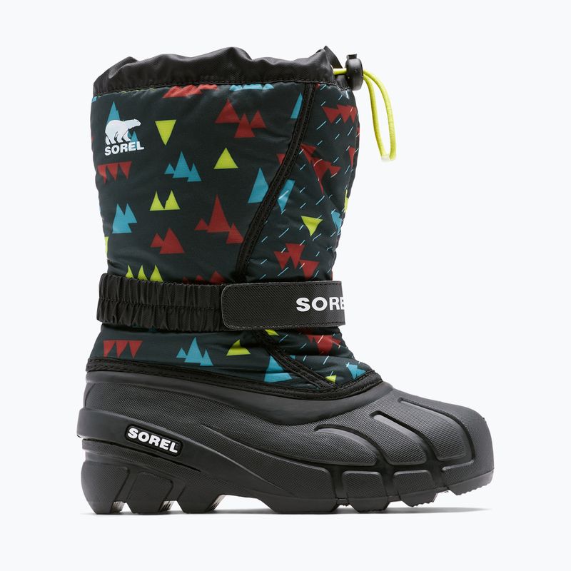 Sorel Flurry Print Boys черни/черни детски ботуши за сняг 2