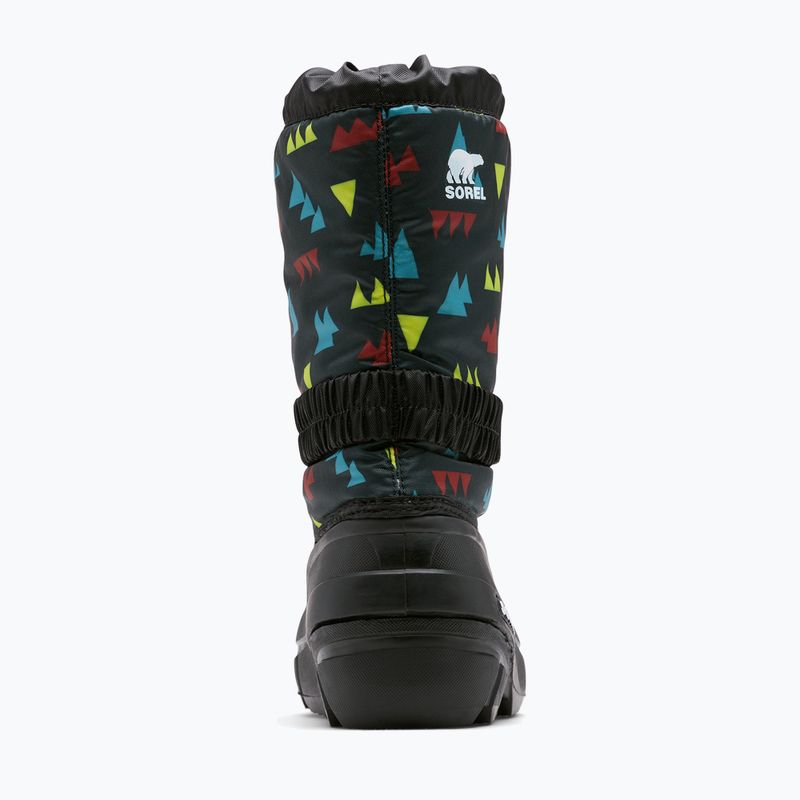 Sorel Flurry Print Boys черни/черни детски ботуши за сняг 4