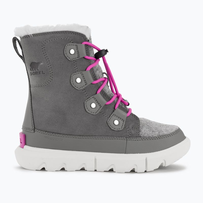 Sorel Sorel Explorer Lace каменоломна/ярка лавандула юношески ботуши за сняг 2