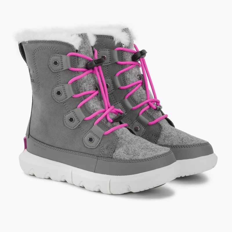 Sorel Sorel Explorer Lace каменоломна/ярка лавандула юношески ботуши за сняг 4