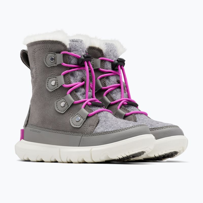 Sorel Sorel Explorer Lace каменоломна/ярка лавандула юношески ботуши за сняг 9