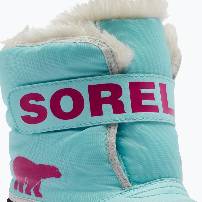 Детски ботуши за сняг Sorel Snow Commander ocean surf/cactus pink 12