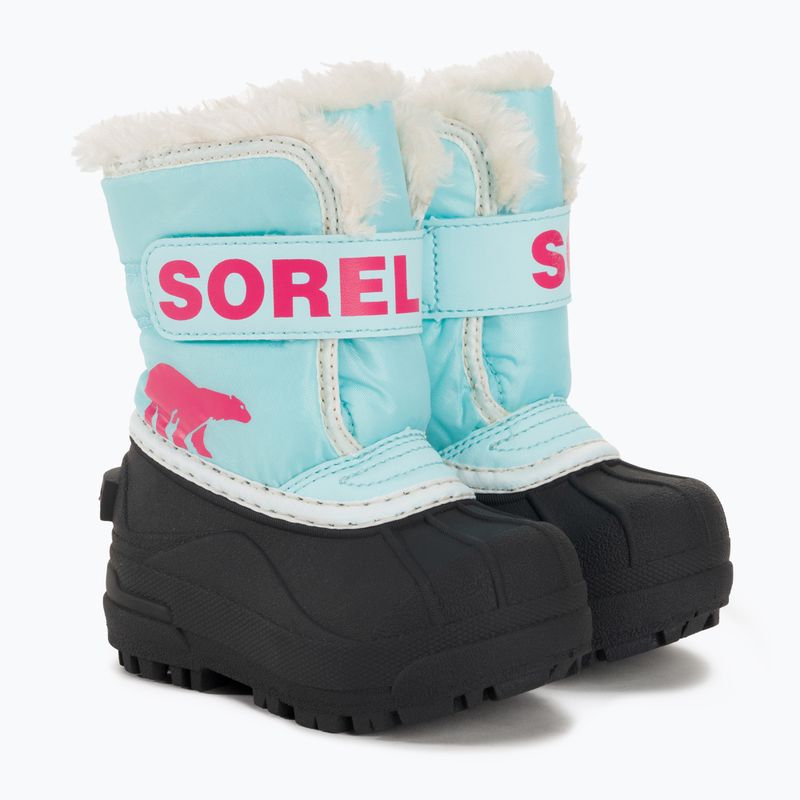 Детски ботуши за сняг Sorel Snow Commander ocean surf/cactus pink 4