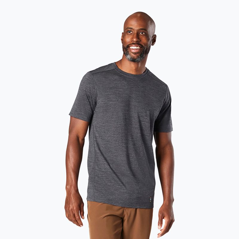Мъжка тениска Smartwool Merino Tee dark grey 00744 trekking t-shirt