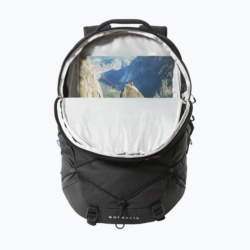 Дамска туристическа раница The North Face Borealis 27 l black heather/burnt coral metallic 4