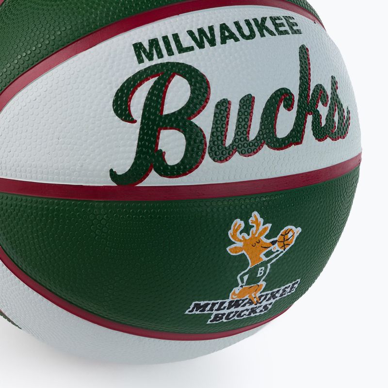 Мини баскетбол Wilson NBA Team Retro Mini Milwaukee Bucks green WTB3200XBMIL 3